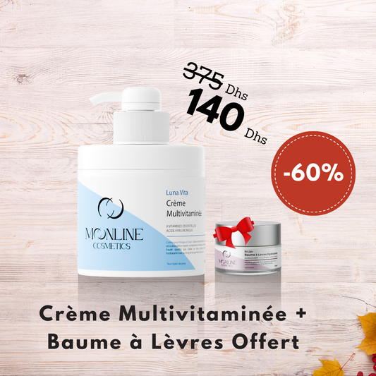 Luna Vita - Crème Multivitaminée 450ml + Cadeau (EcLips - Baume à Lèvres Hydratant 20ml)